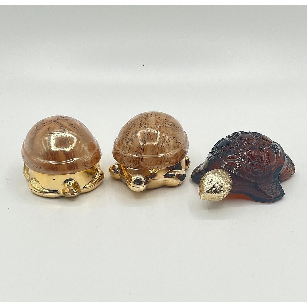 Vintage Avon Field Flowers Turtle and Avon Precious Turtles 1970's lot of 3